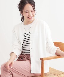 SHOO・LA・RUE | 【洗える/S-LL】大人カジュアルコーデに ミニ裏毛スナップカーディガン(カーディガン/ボレロ)