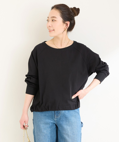 B.C STOCK(ベーセーストック)の「手洗い可 / 裾ドロストロンTEE(Tシャツ/カットソー・レディース・ホワイト/ブルー/ブラック・FREE)」の7枚目の写真