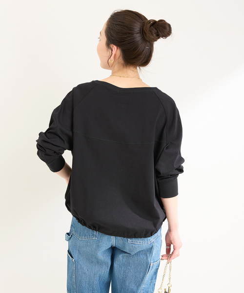 B.C STOCK(ベーセーストック)の「手洗い可 / 裾ドロストロンTEE(Tシャツ/カットソー・レディース・ホワイト/ブルー/ブラック・FREE)」の5枚目の写真