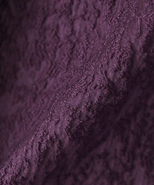 ETELIO（エテリオ）の「総柄ジャガードワイドドレープ半袖シャツ（シャツ/ブラウス・メンズ・ブラック/ホワイト/ブルーグレー/チャコール/ワイン・XL/S/M/L）」の9枚目の写真