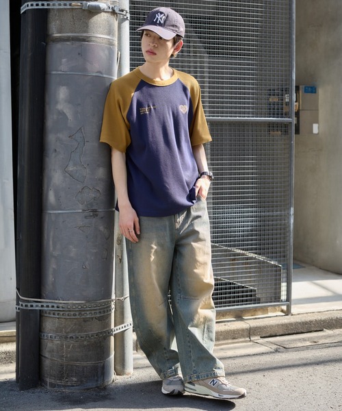 WEGO（ウィゴー）の「WEGO/ワッフルラグランT（Tシャツ/カットソー・メンズ・ネイビー/オフホワイト/アッシュグレー・MEDIUM/LARGE）」の21枚目の写真