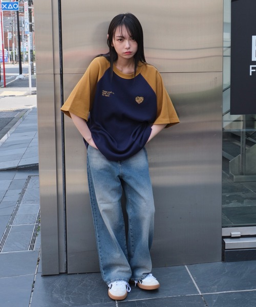 WEGO（ウィゴー）の「WEGO/ワッフルラグランT（Tシャツ/カットソー・メンズ・ネイビー/オフホワイト/アッシュグレー・MEDIUM/LARGE）」の8枚目の写真