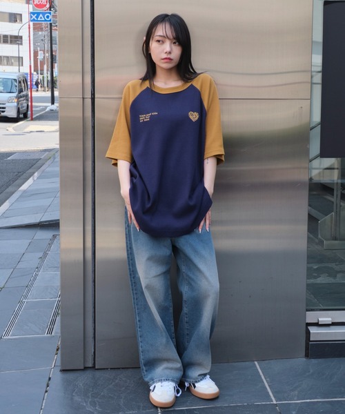 WEGO（ウィゴー）の「WEGO/ワッフルラグランT（Tシャツ/カットソー・メンズ・ネイビー/オフホワイト/アッシュグレー・MEDIUM/LARGE）」の11枚目の写真