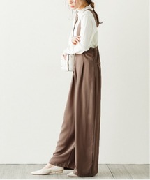 ワイドシルエットサロペット