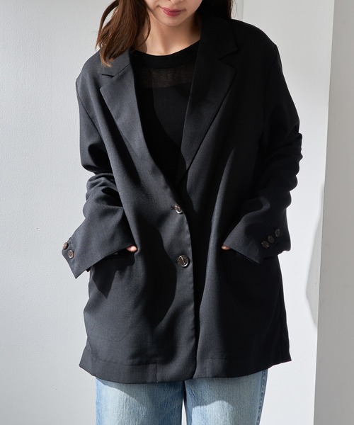 MAISON BREEZE（メゾンブリーズ）の「【MAISON BREEZE】リネンタッチテーラードジャケット XNN（テーラードジャケット・レディース・グレイッシュベージュ/ブラック・FREE）」の17枚目の写真