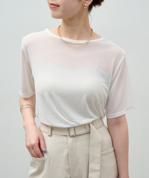 Omekashi（オメカシ）の「NUDEDチュールT（Tシャツ/カットソー