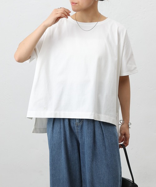 COLONY 2139(コロニートゥーワンスリーナイン)の「プレーティング天竺フレアTシャツ(Tシャツ/カットソー・レディース・ブラック/チャコールグレー/ホワイト/ブラウン・FREE)」の12枚目の写真