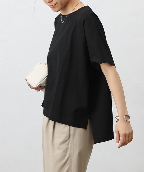 COLONY 2139(コロニートゥーワンスリーナイン)の「プレーティング天竺フレアTシャツ(Tシャツ/カットソー・レディース・ブラック/チャコールグレー/ホワイト/ブラウン・FREE)」の22枚目の写真