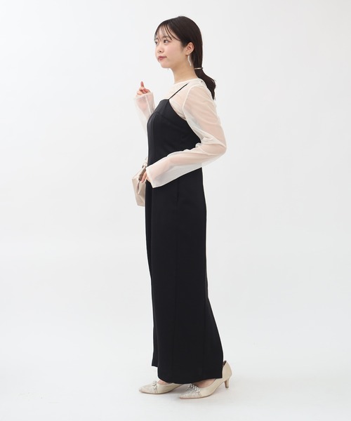 TRUDEA（トルディア）の「タフタ/チュールトップス×キャミワンピースドレス(３点セット)（ドレス・レディース・ベージュ/ブラウン/チャコールグレー・MEDIUM/LARGE）」の8枚目の写真