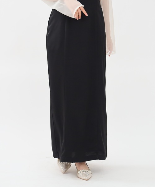TRUDEA（トルディア）の「タフタ/チュールトップス×キャミワンピースドレス(３点セット)（ドレス・レディース・ベージュ/ブラウン/チャコールグレー・MEDIUM/LARGE）」の14枚目の写真