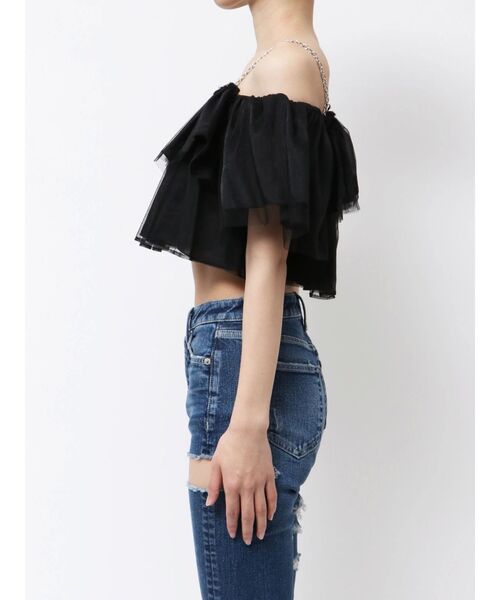 GYDA(ジェイダ)の「チェーンティアードブラウス(シャツ/ブラウス・レディース・ブラック/ベージュ・FREE)」の13枚目の写真