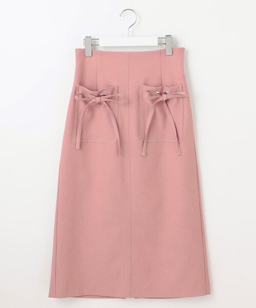 Feroux（フェルゥ）の「【洗える】リボンポケット付きIライン スカート（スカート・レディース・レッド系/ブラック系/ブルー系・1/2）」の17枚目の写真