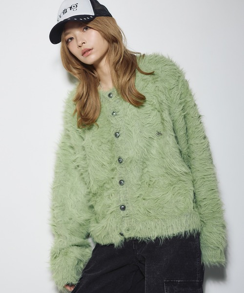 MSG（エムエスジー）の「ワンポイントフェザーカーディガン【UNISEX】（カーディガン/ボレロ・メンズ・グレー/ブラウン/ブラック/ベージュ/ブルー/グリーン・S/M/L/XL）」の5枚目の写真