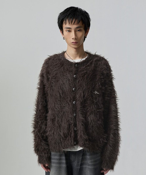 MSG（エムエスジー）の「ワンポイントフェザーカーディガン【UNISEX】（カーディガン/ボレロ・メンズ・グレー/ブラウン/ブラック/ベージュ/ブルー/グリーン・S/M/L/XL）」の10枚目の写真