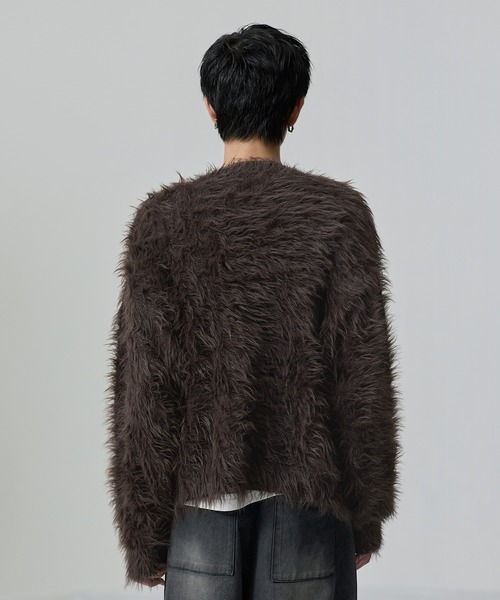 MSG（エムエスジー）の「ワンポイントフェザーカーディガン【UNISEX】（カーディガン/ボレロ・メンズ・グレー/ブラウン/ブラック/ベージュ/ブルー/グリーン・S/M/L/XL）」の7枚目の写真