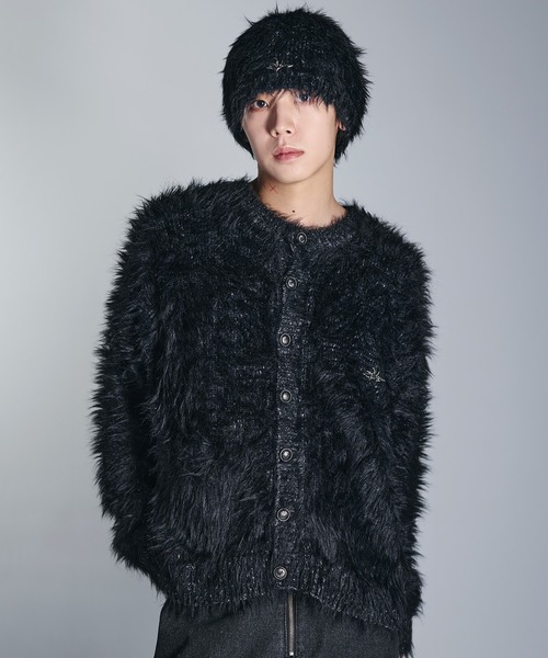 MSG（エムエスジー）の「ワンポイントフェザーカーディガン【UNISEX】（カーディガン/ボレロ・メンズ・グレー/ブラウン/ブラック/ベージュ/ブルー/グリーン・S/M/L/XL）」の22枚目の写真