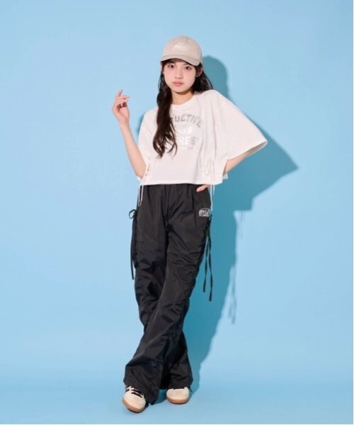 by LOVEiT（バイラビット）の「ドロストワイドTシャツ（Tシャツ/カットソー・キッズ・グレー系/オフホワイト/ピンク・150cm/160cm/120cm/140cm/130cm）」の13枚目の写真