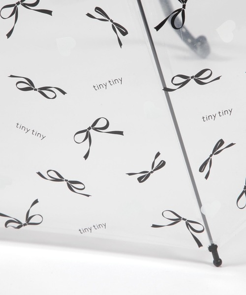 tiny tiny（ティニーティニー）の「総リボン柄ビニール傘[tiny tiny(ティニーティニー)]（長傘・レディース・ブラック・0）」の9枚目の写真