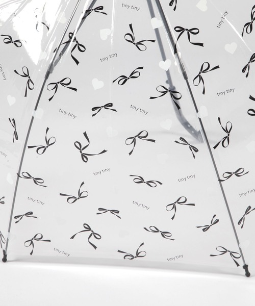 tiny tiny（ティニーティニー）の「総リボン柄ビニール傘[tiny tiny(ティニーティニー)]（長傘・レディース・ブラック・0）」の8枚目の写真