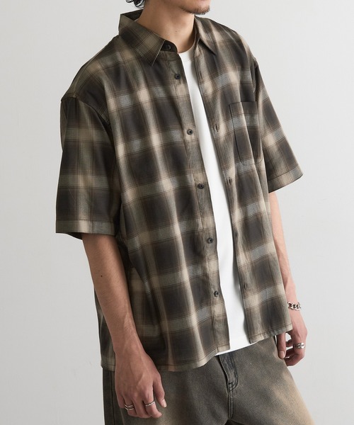 MAGASIN DE MODE Brew(マガジンデモードブリュー)の「【MAGASIN DE MODE Brew】シャツ+Tシャツ 2点セット オンブレチェック半袖アンサンブルシャツ / MNY(Tシャツ/カットソー・メンズ・ホワイト系1/ブラック系1/グレー系1・M/L/2L)」の18枚目の写真