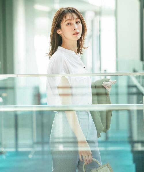 index(インデックス)の「ダブルポケットスキッパーブラウス【洗濯機洗い可/イージーアイロン】(シャツ/ブラウス・レディース・ブラウン系その他/ナチュラル/カーキ/アイボリー/ネイビー・38/42/40/36)」の10枚目の写真