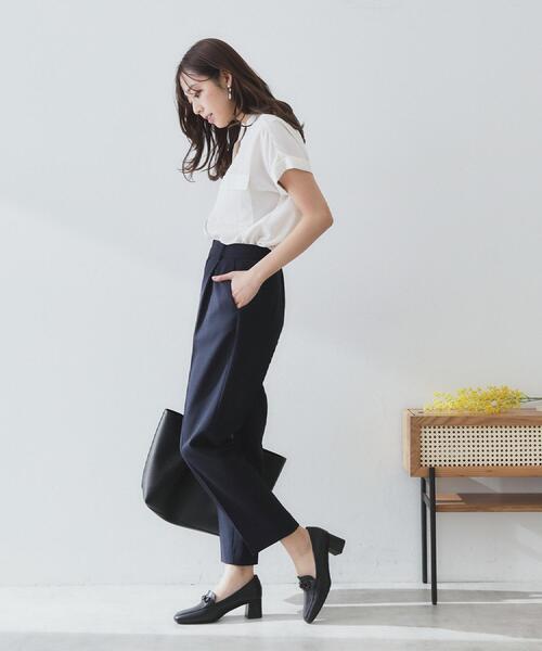 index(インデックス)の「ダブルポケットスキッパーブラウス【洗濯機洗い可/イージーアイロン】(シャツ/ブラウス・レディース・ブラウン系その他/ナチュラル/カーキ/アイボリー/ネイビー・38/42/40/36)」の15枚目の写真