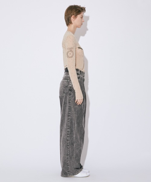 beautiful people(ビューティフルピープル)の「selvedge denim trousers fit(デニムパンツ・レディース・ライトブラック・36/38/40)」の5枚目の写真