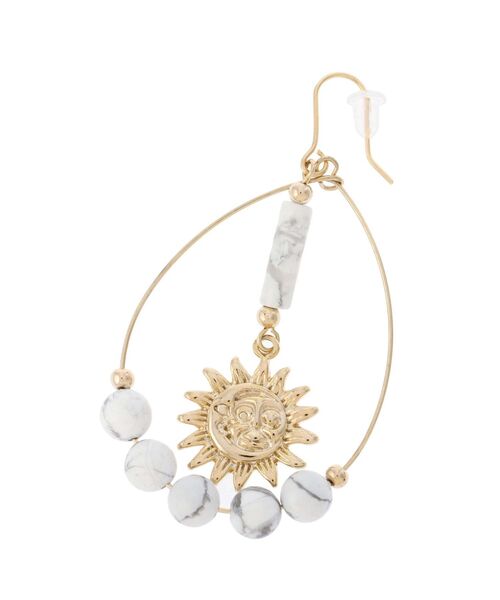 EVRIS（エヴリス）の「SHELL STONE SUNNY MOTIFピアス（ピアス（両耳用）・レディース・シルバー/ゴールド・FREE）」の7枚目の写真