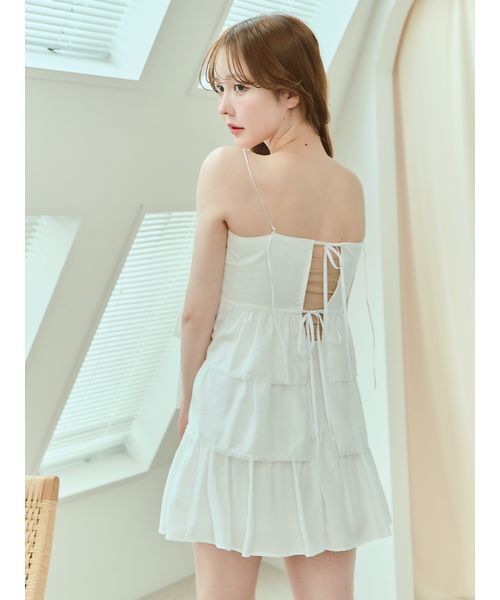 Stylevoice for xxx(スタイルヴォイスフォー)の「<木村りかこさんコラボ>ティアードフリルスカショーパン(スカート・レディース・ブラック/ライトブルー/ホワイト・FREE)」の22枚目の写真