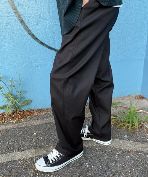 RATTLE TRAP（ラトルトラップ）の「【ハイパーストレッチ】 タックワイドテーパードイージーパンツ/チノパンツ（チノパンツ・メンズ・ブラック/ベージュ・M/L）」の19枚目の写真