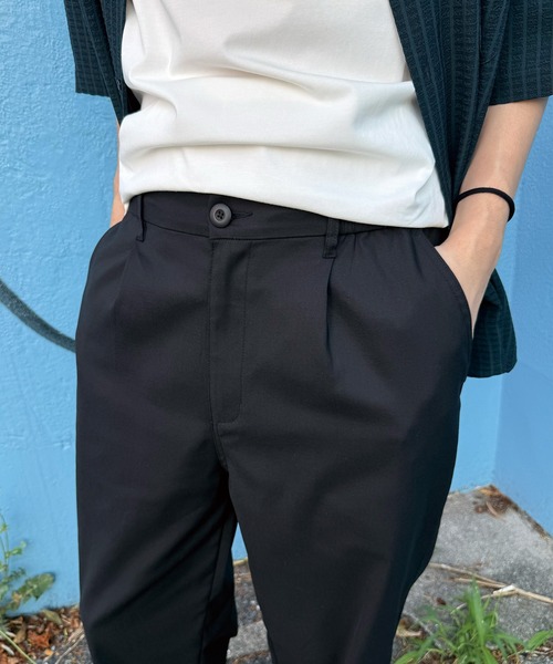 RATTLE TRAP（ラトルトラップ）の「【ハイパーストレッチ】 タックワイドテーパードイージーパンツ/チノパンツ（チノパンツ・メンズ・ブラック/ベージュ・M/L）」の14枚目の写真