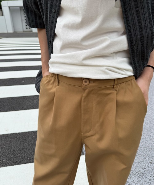 RATTLE TRAP（ラトルトラップ）の「【ハイパーストレッチ】 タックワイドテーパードイージーパンツ/チノパンツ（チノパンツ・メンズ・ブラック/ベージュ・M/L）」の21枚目の写真