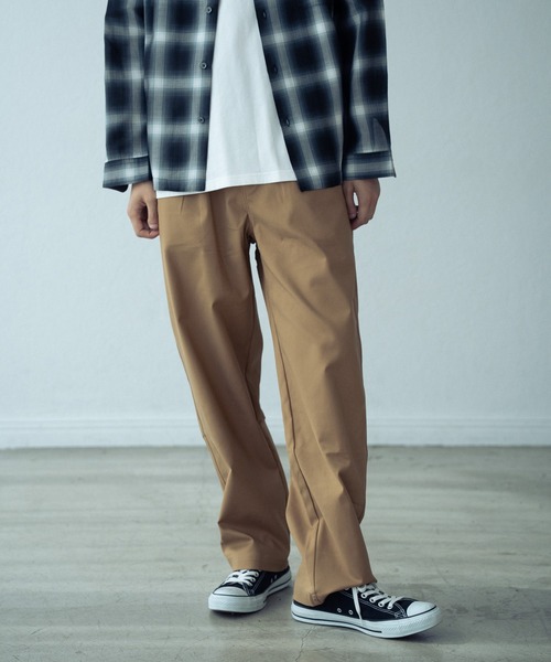 RATTLE TRAP（ラトルトラップ）の「【ハイパーストレッチ】 タックワイドテーパードイージーパンツ/チノパンツ（チノパンツ・メンズ・ブラック/ベージュ・M/L）」の6枚目の写真