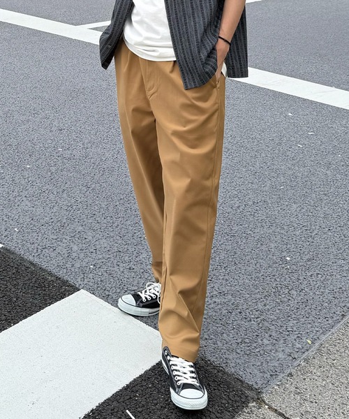 RATTLE TRAP（ラトルトラップ）の「【ハイパーストレッチ】 タックワイドテーパードイージーパンツ/チノパンツ（チノパンツ・メンズ・ブラック/ベージュ・M/L）」の12枚目の写真