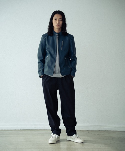 RATTLE TRAP（ラトルトラップ）の「【ハイパーストレッチ】 タックワイドテーパードイージーパンツ/チノパンツ（チノパンツ・メンズ・ブラック/ベージュ・M/L）」の5枚目の写真