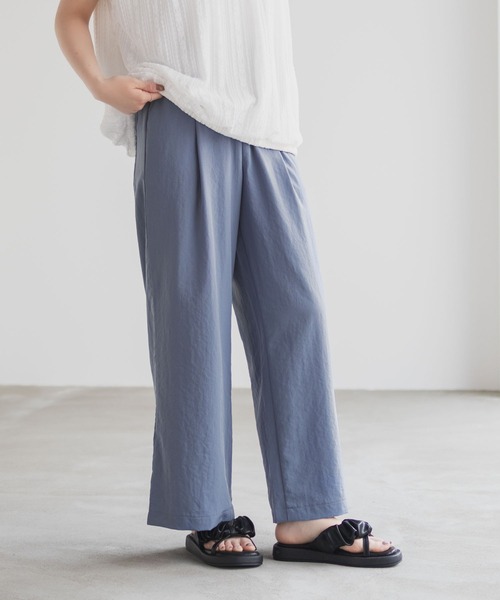 HusHusH（ハッシュアッシュ）の「HusHusH ワイドパンツ【楽チン キレイめ】（その他パンツ・レディース・グレイッシュベージュ/ブラック/ブルー・M/L）」の3枚目の写真