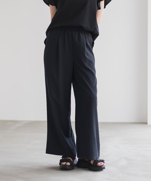 HusHusH（ハッシュアッシュ）の「HusHusH ワイドパンツ【楽チン キレイめ】（その他パンツ・レディース・グレイッシュベージュ/ブラック/ブルー・M/L）」の13枚目の写真