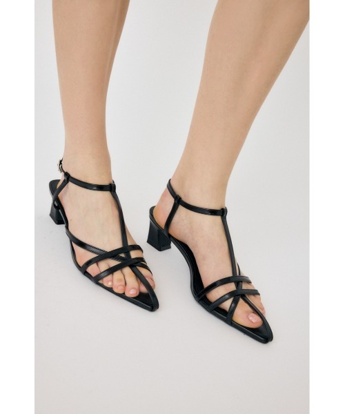 MOUSSY(マウジー)の「POINTED CROSS STRAP サンダル(サンダル・レディース・ブラック/シルバー・LARGE/SMALL/MEDIUM)」の5枚目の写真