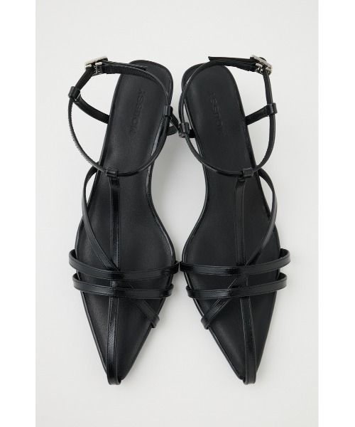MOUSSY(マウジー)の「POINTED CROSS STRAP サンダル(サンダル・レディース・ブラック/シルバー・LARGE/SMALL/MEDIUM)」の7枚目の写真