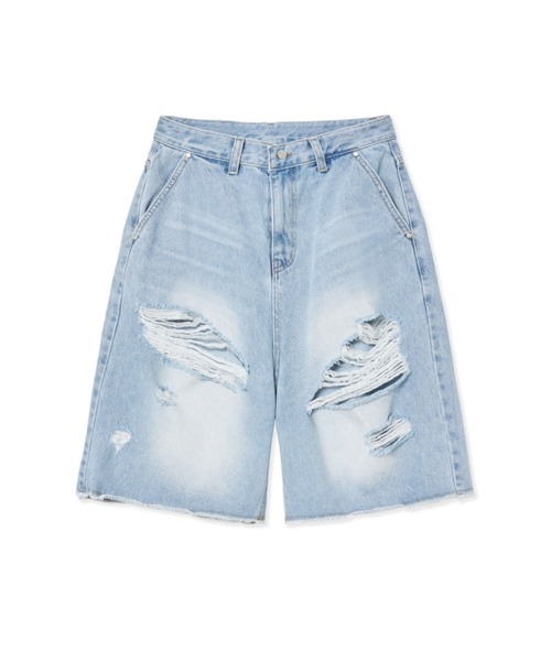 Midnight Move（ミッドナイトムーブ）の「Midnight Move／7VT ショートパンツ（デニムパンツ・レディース・ブルー/ブラック・SMALL）」の14枚目の写真