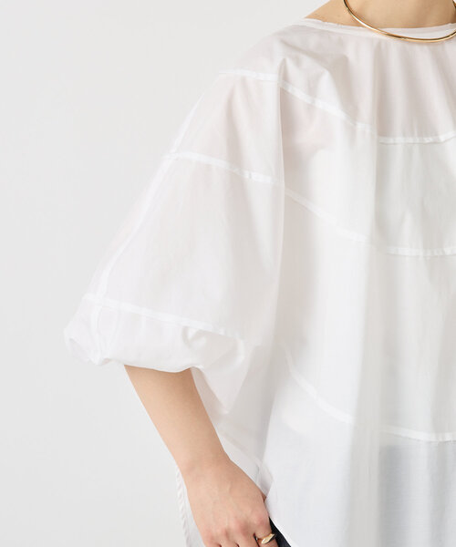 LIVETART（リヴェタート）の「シェルポンチョブラウス（シャツ/ブラウス・レディース・ブラック/ホワイト・FREE）」の10枚目の写真