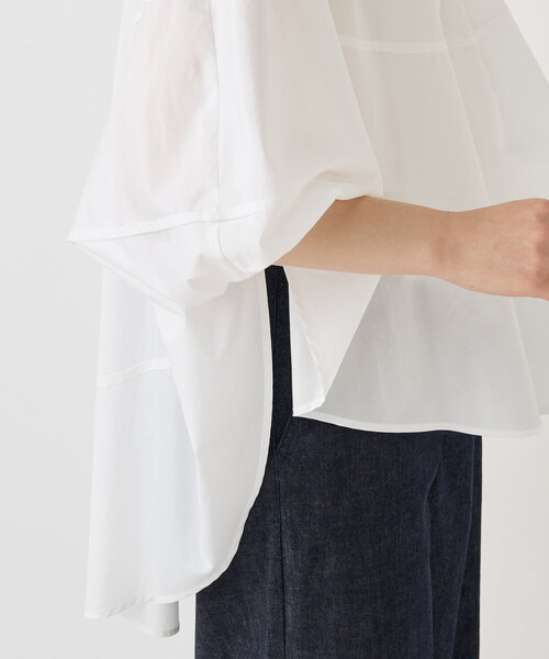 LIVETART（リヴェタート）の「シェルポンチョブラウス（シャツ/ブラウス・レディース・ブラック/ホワイト・FREE）」の11枚目の写真