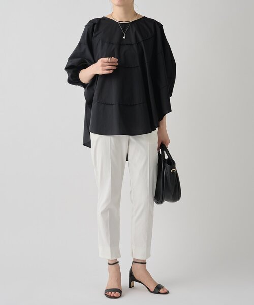 LIVETART（リヴェタート）の「シェルポンチョブラウス（シャツ/ブラウス・レディース・ブラック/ホワイト・FREE）」の13枚目の写真