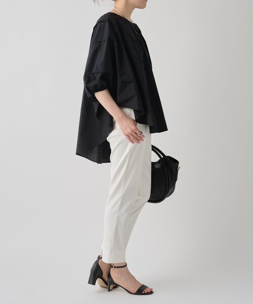 LIVETART（リヴェタート）の「シェルポンチョブラウス（シャツ/ブラウス・レディース・ブラック/ホワイト・FREE）」の15枚目の写真