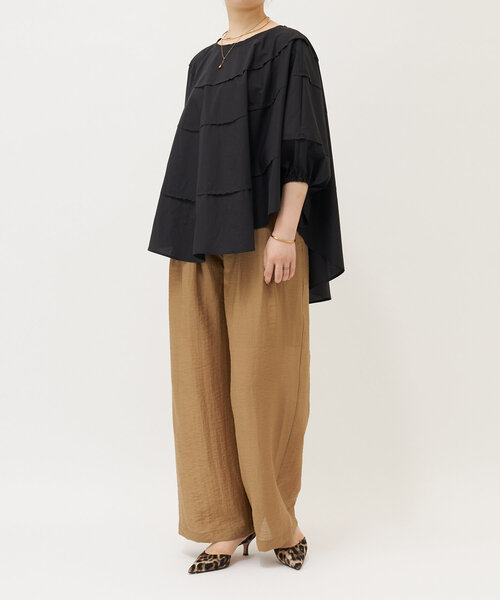 LIVETART（リヴェタート）の「シェルポンチョブラウス（シャツ/ブラウス・レディース・ブラック/ホワイト・FREE）」の19枚目の写真