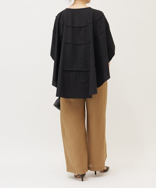 LIVETART（リヴェタート）の「シェルポンチョブラウス（シャツ/ブラウス・レディース・ブラック/ホワイト・FREE）」の20枚目の写真