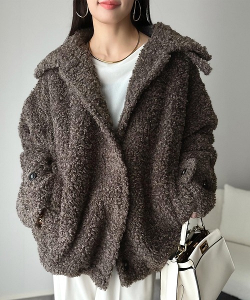 セール】ぎゅっと、抱きしめたくなる。裾ドロストプードル風ファー