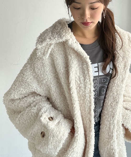 セール】ぎゅっと、抱きしめたくなる。裾ドロストプードル風ファー