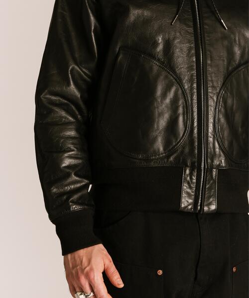 Schott(ショット)の「Schott/ショット/LEATHER HOODED JACKET/レザー フードジャケット/レザーパーカー(ライダースジャケット・メンズ・ブラック・M/L/XL/2XL)」の17枚目の写真