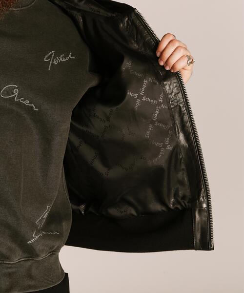 Schott(ショット)の「Schott/ショット/LEATHER HOODED JACKET/レザー フードジャケット/レザーパーカー(ライダースジャケット・メンズ・ブラック・M/L/XL/2XL)」の18枚目の写真